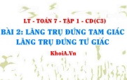 Công thức tính thể tích, diện tích xung quanh lăng trụ đứng tam giác, lăng trụ đứng tứ giác? Toán 7 bài 2 c3cd1